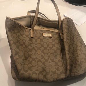 Coach purse tan